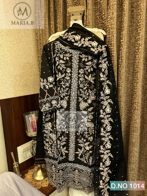 Black Pakistani Readymade Suit