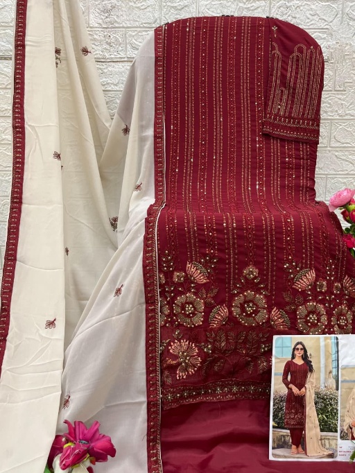 Buy Red Pakistani Straight Suit