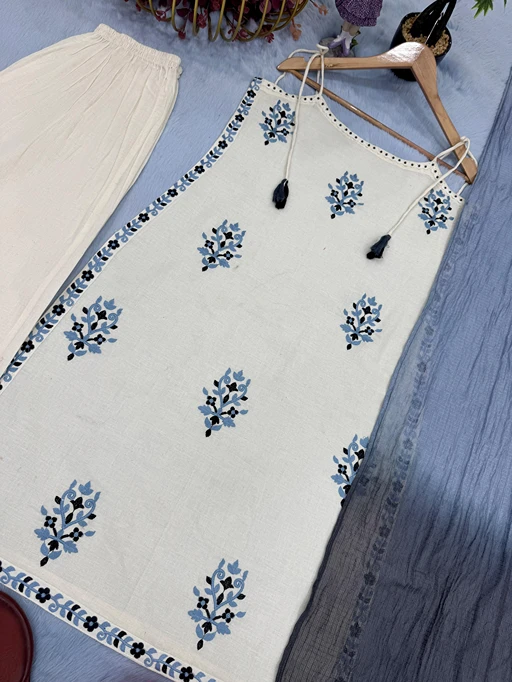 Festive Wear Spaghetti Top with Plazzo Set