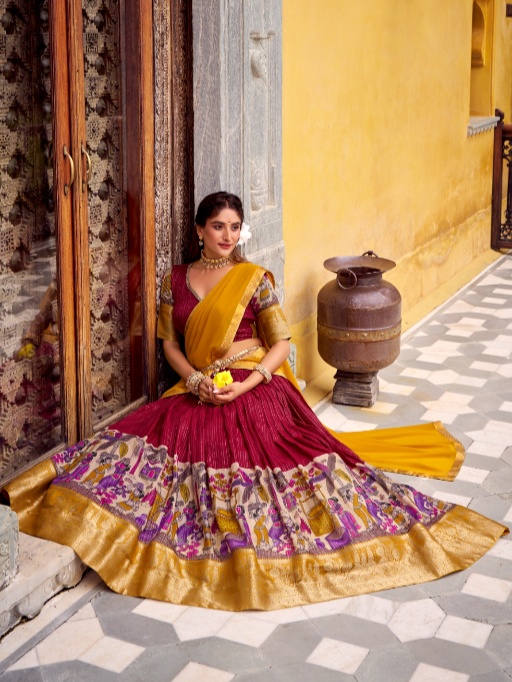Kalamkari Printed Wedding Lehenga Choli