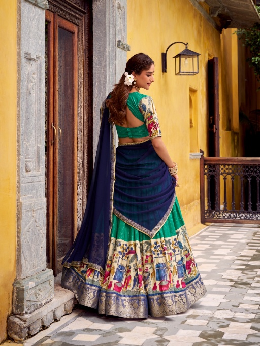Kalamkari Printed Wedding Lehenga Choli