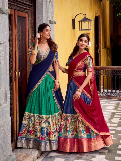 Kalamkari Printed Wedding Lehenga Choli