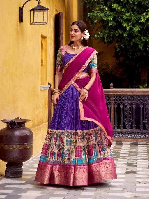 Kalamkari Printed Wedding Lehenga Choli