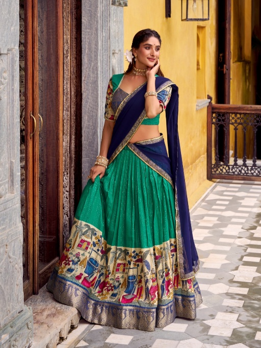 Kalamkari Printed Wedding Lehenga Choli
