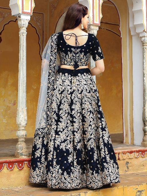 Royal Blue Wedding Lehenga Choli