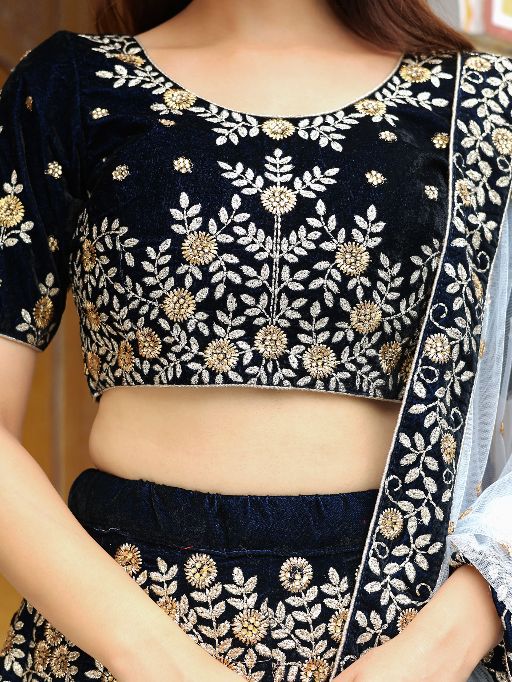 Royal Blue Wedding Lehenga Choli