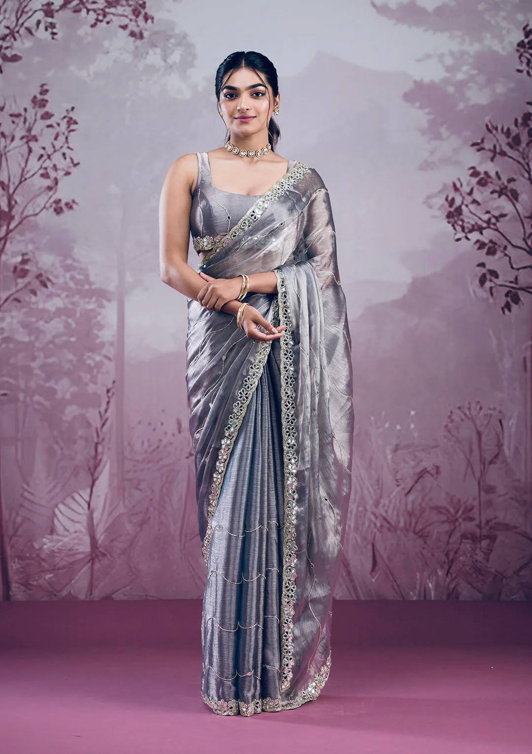Soft Burbury Silk Bollywood Saree