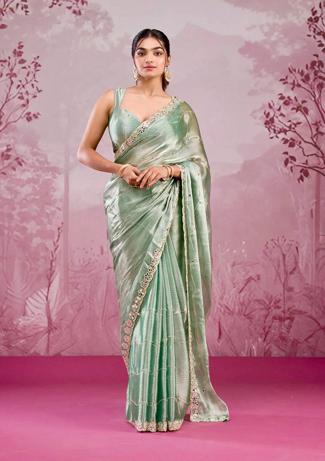 Soft Burbury Silk Bollywood Saree