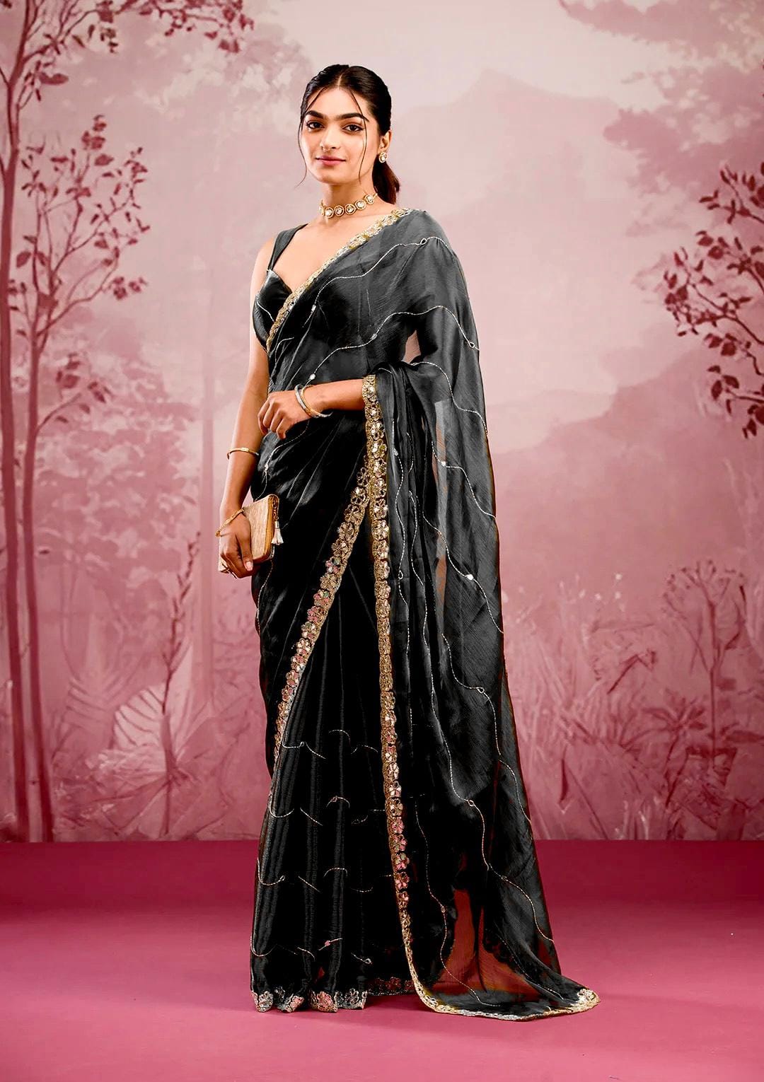 Soft Burbury Silk Bollywood Saree
