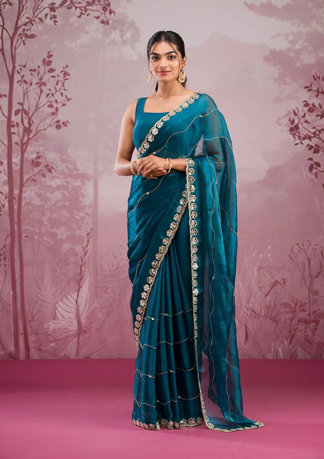 Soft Burbury Silk Bollywood Saree