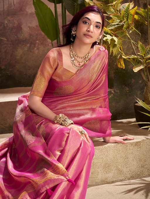 Wedding Tissue Silk Saree for Women