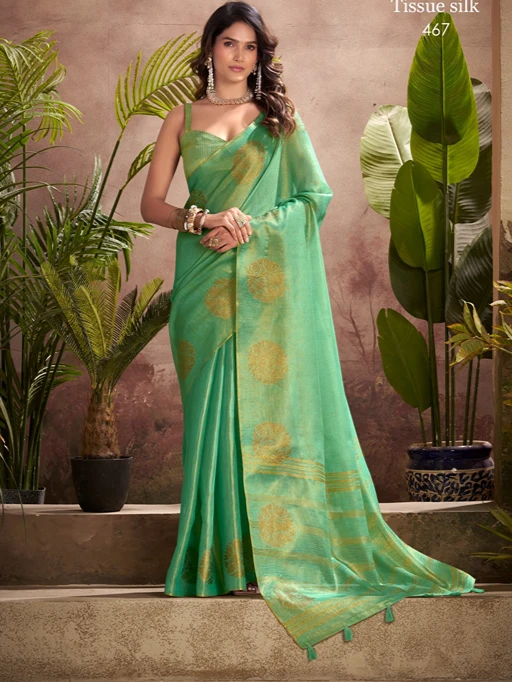 Wedding Tissue Silk Saree for Women