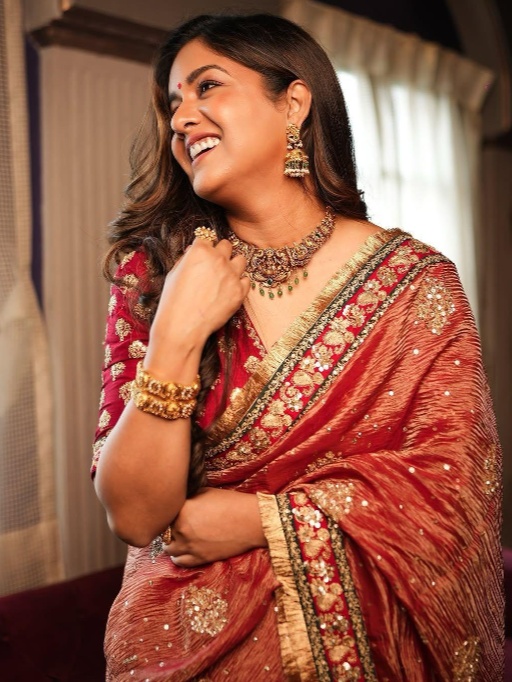 Wedding Wear Border Saree with Readymade Blouse