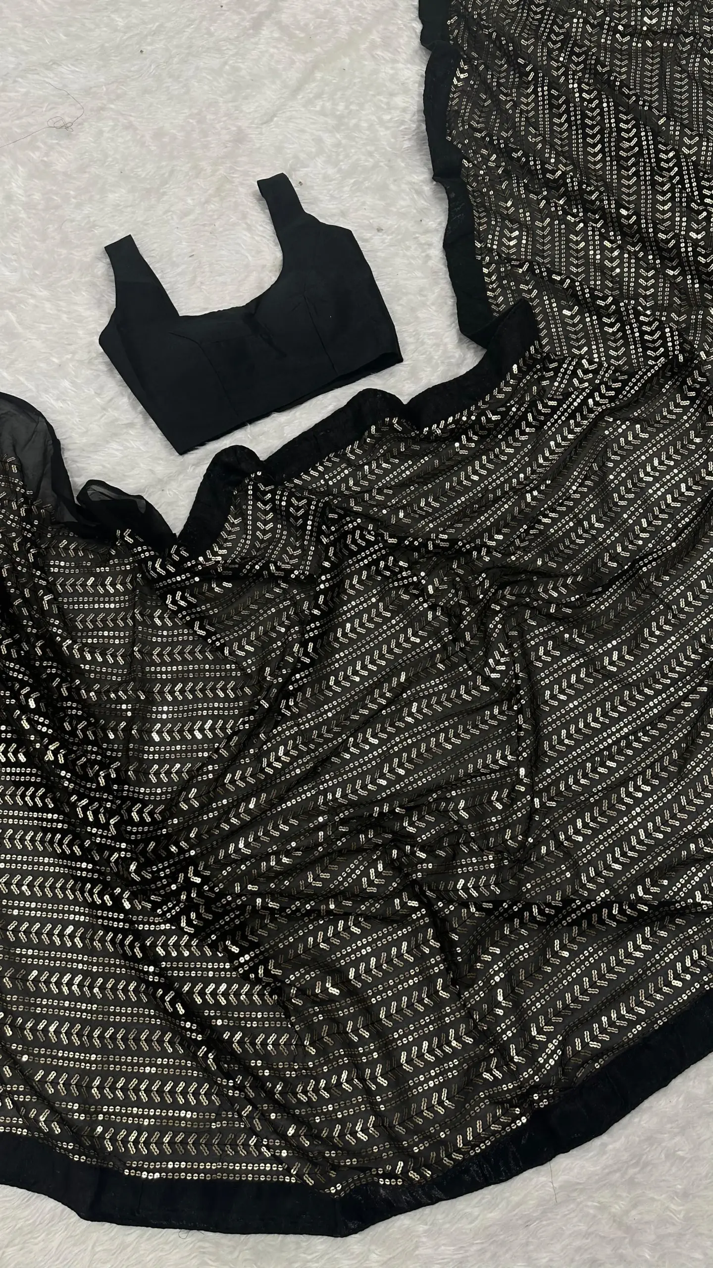 Bollywood Inspired Black Sequence Saree