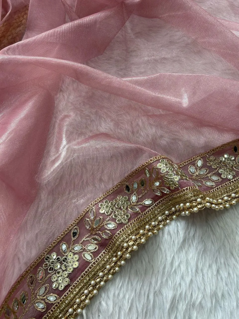 Bollywood Inspired Real Mirror Work Festive Saree