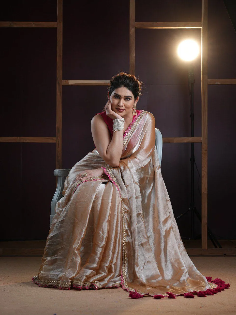 Bollywood Tissue Border Saree