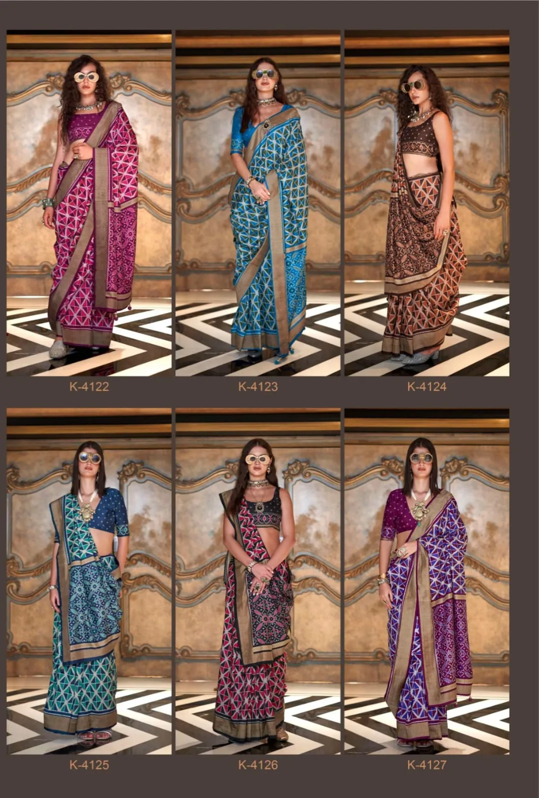 Buy Festive Wear Ikkat Silk Saree