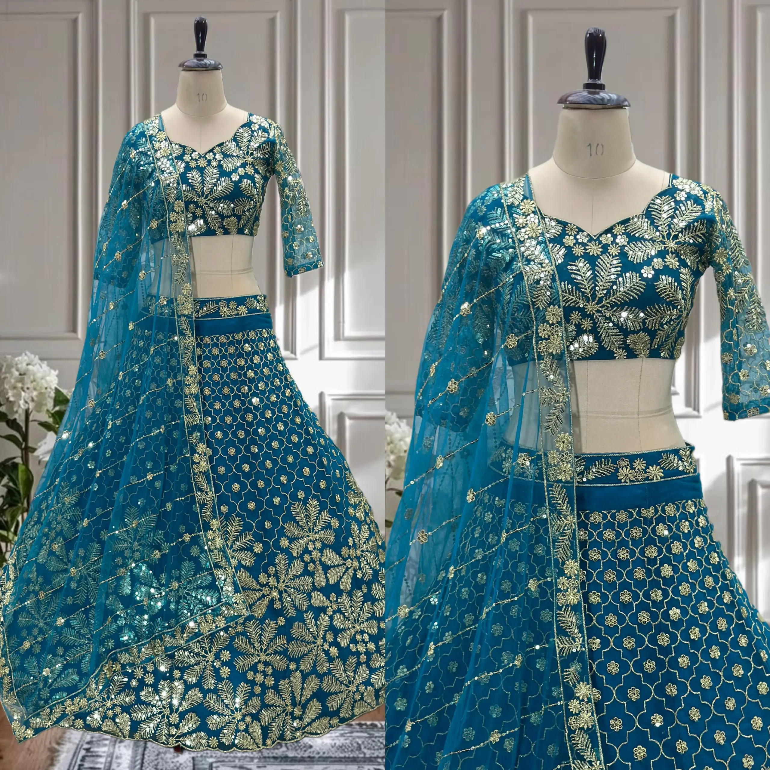 Festive Wear Net Lehenga choli