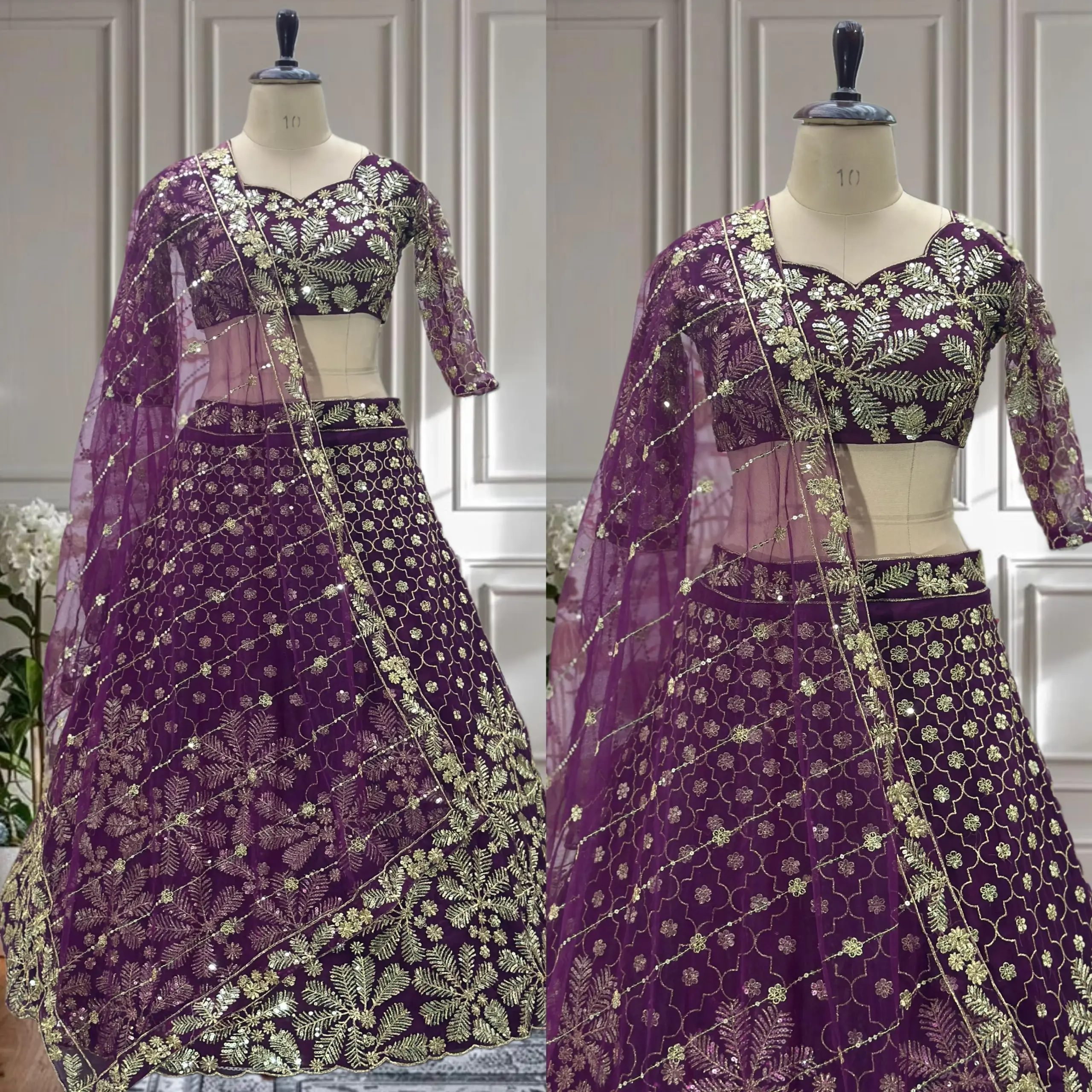 Festive Wear Net Lehenga choli