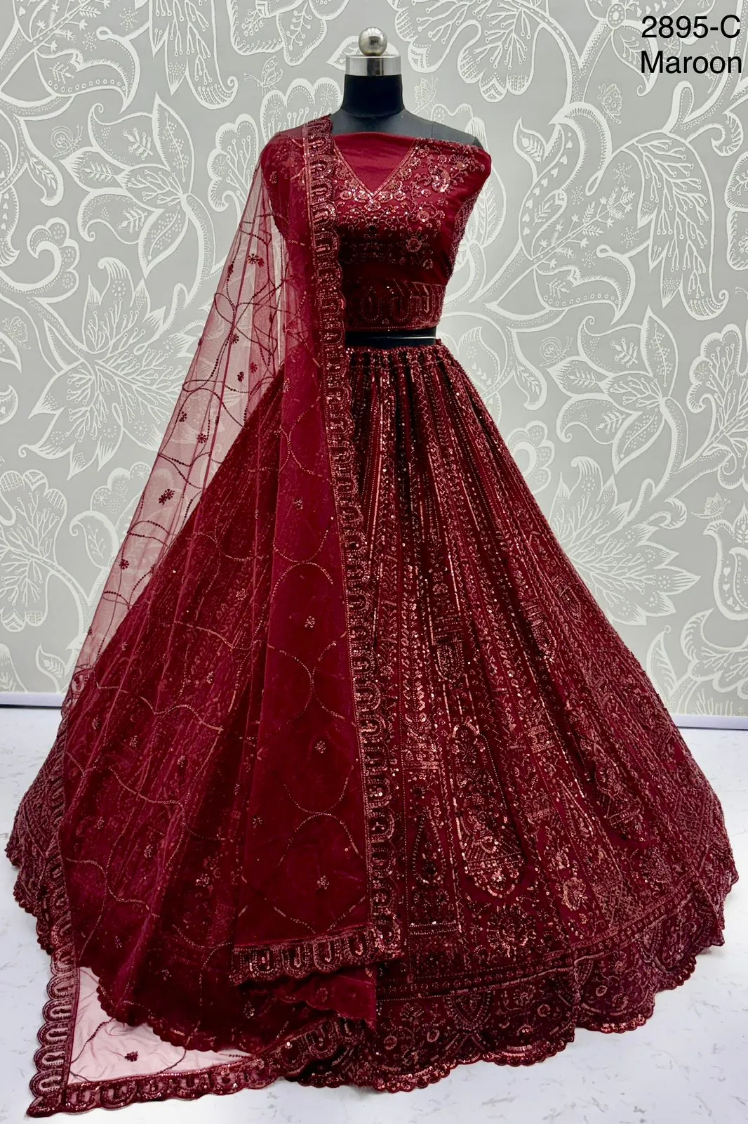 Handwork Bridal Lehenga Choli Design 2025