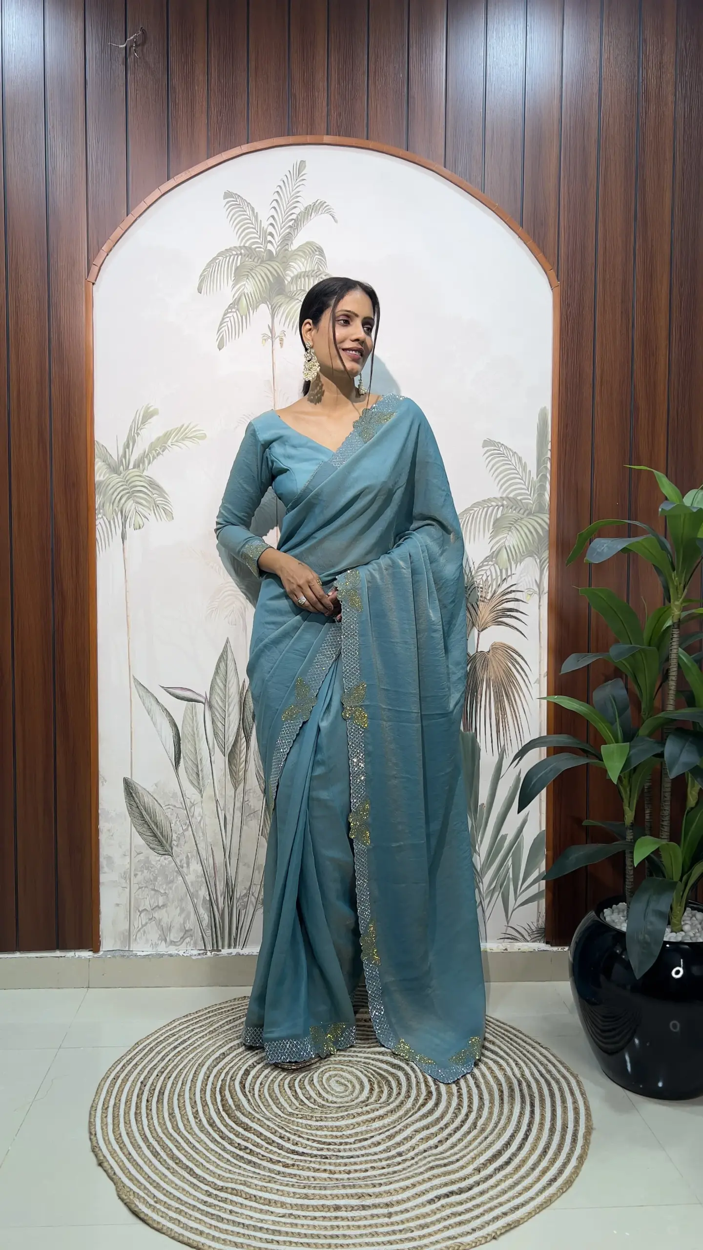 Ready to Wear Pastel Wedding Saree