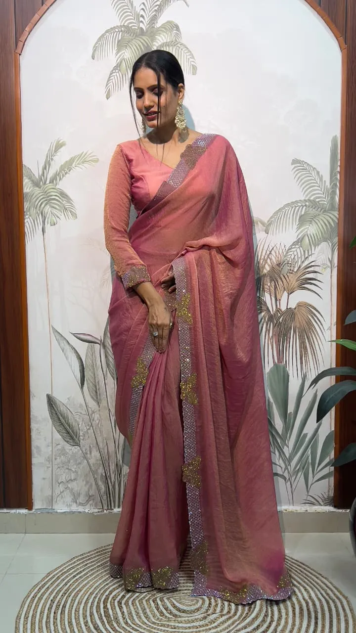 Ready to Wear Pastel Wedding Saree
