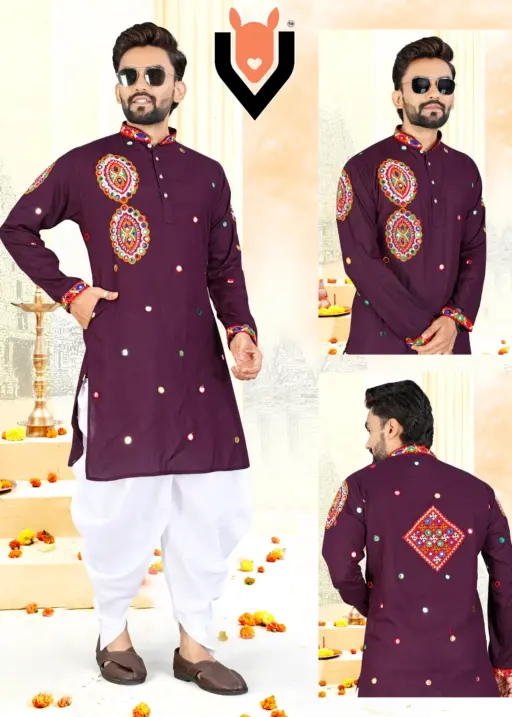 Traditional Men's Navratri Dhoti Kurta