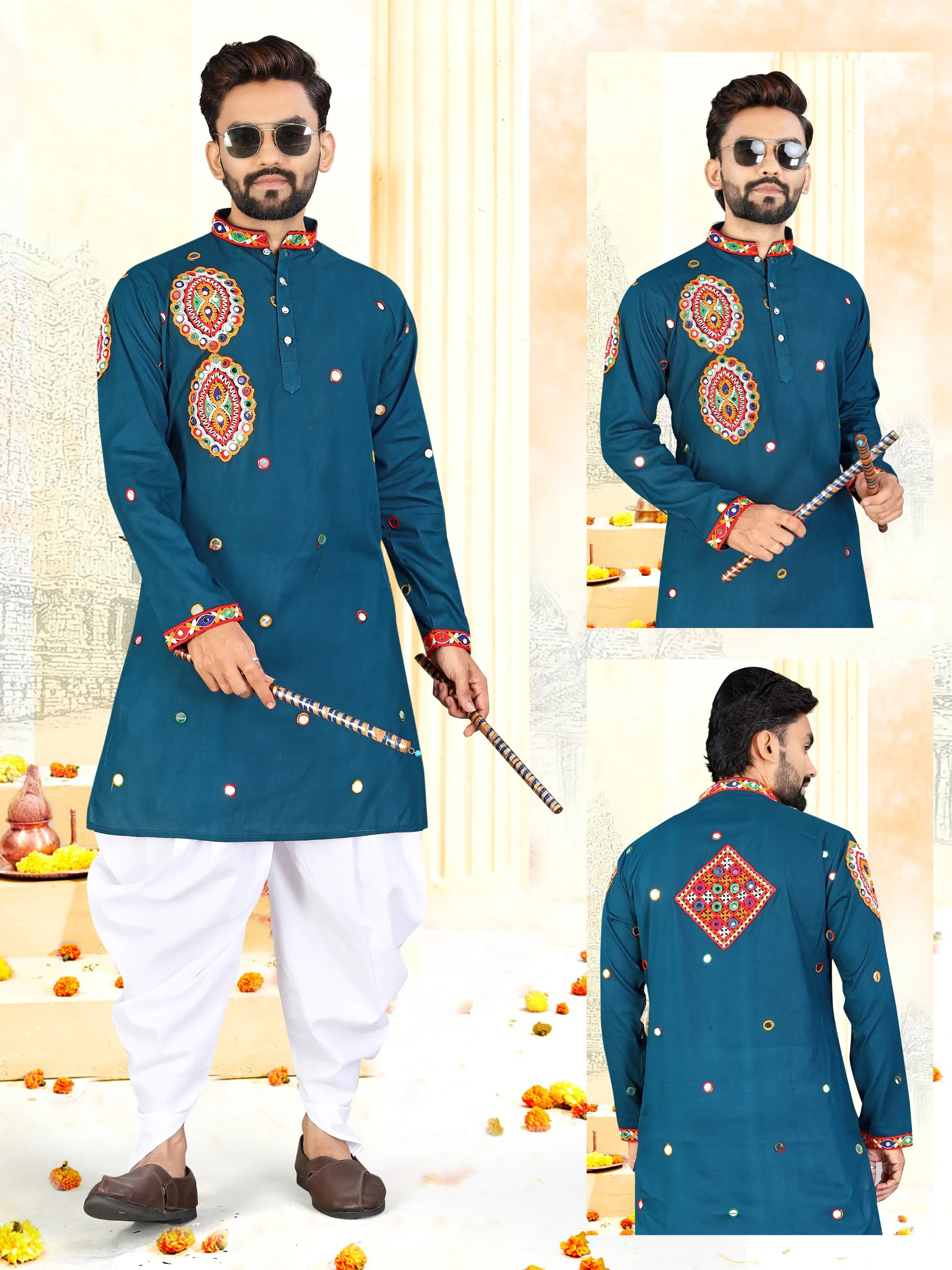 Traditional Men's Navratri Dhoti Kurta