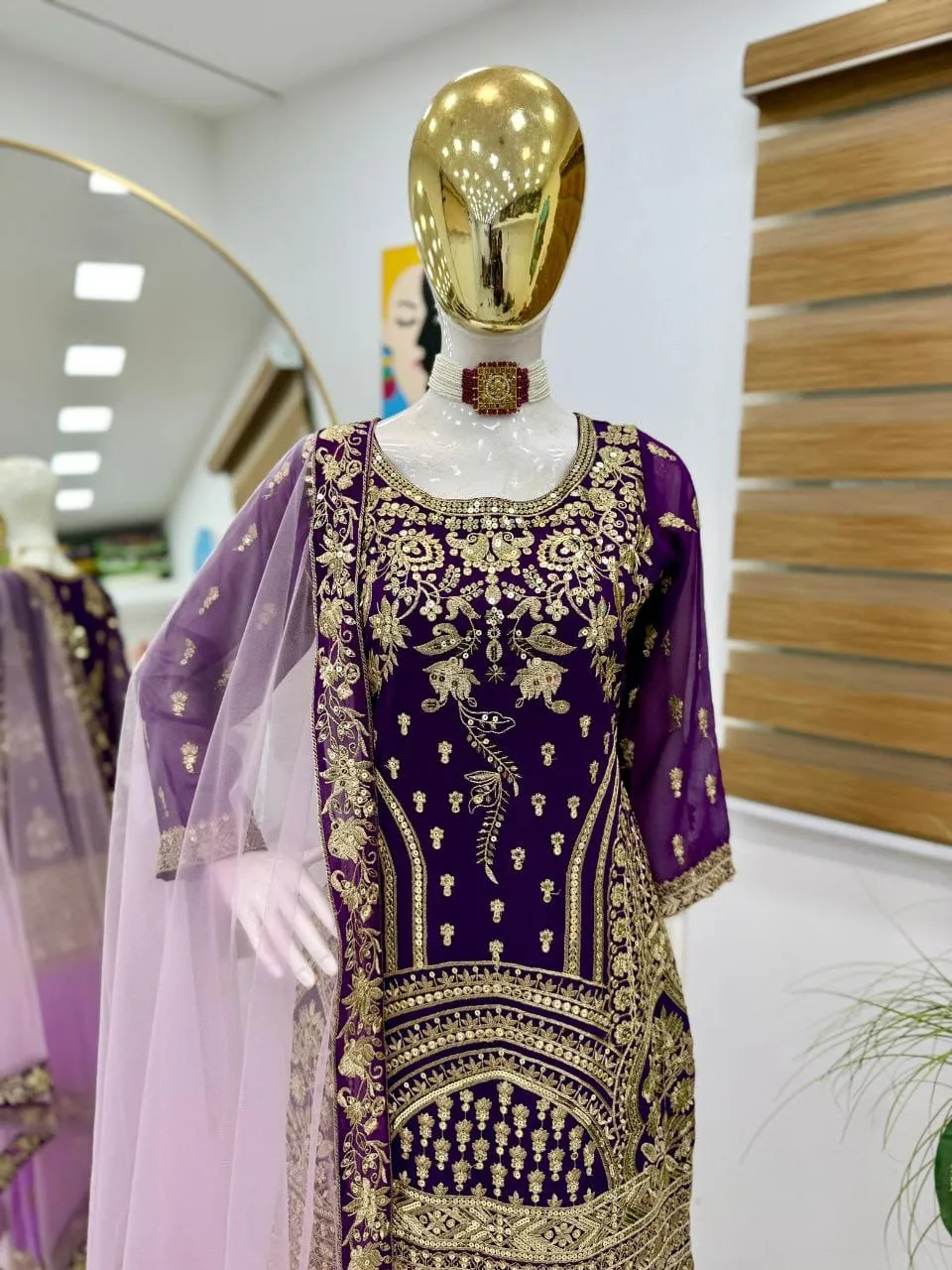 Aisha Khan Inspired Sharara Suit