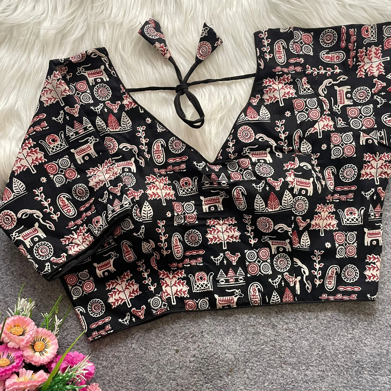 Ajrakh Printed Readymade Blouse
