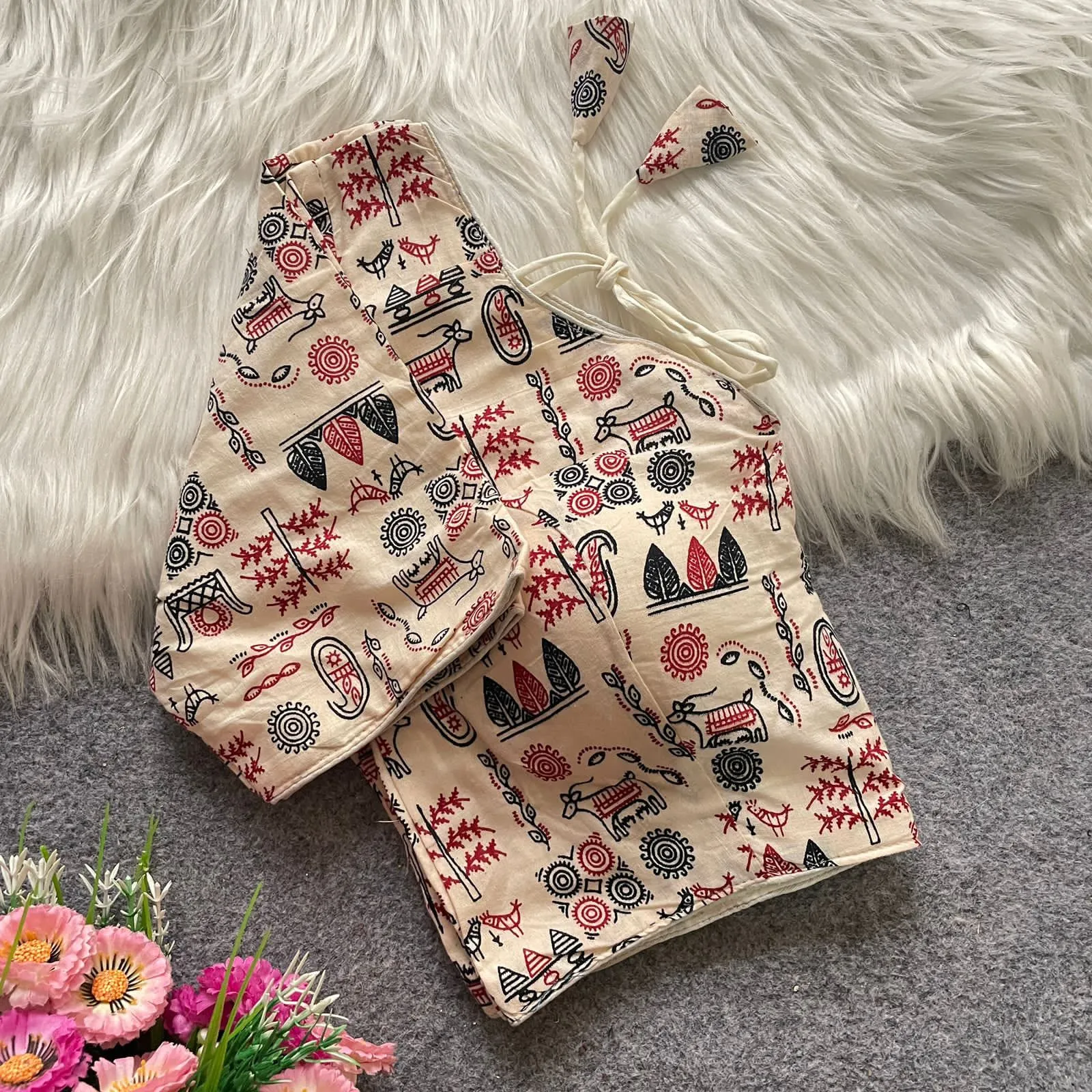 Ajrakh Printed Readymade Blouse