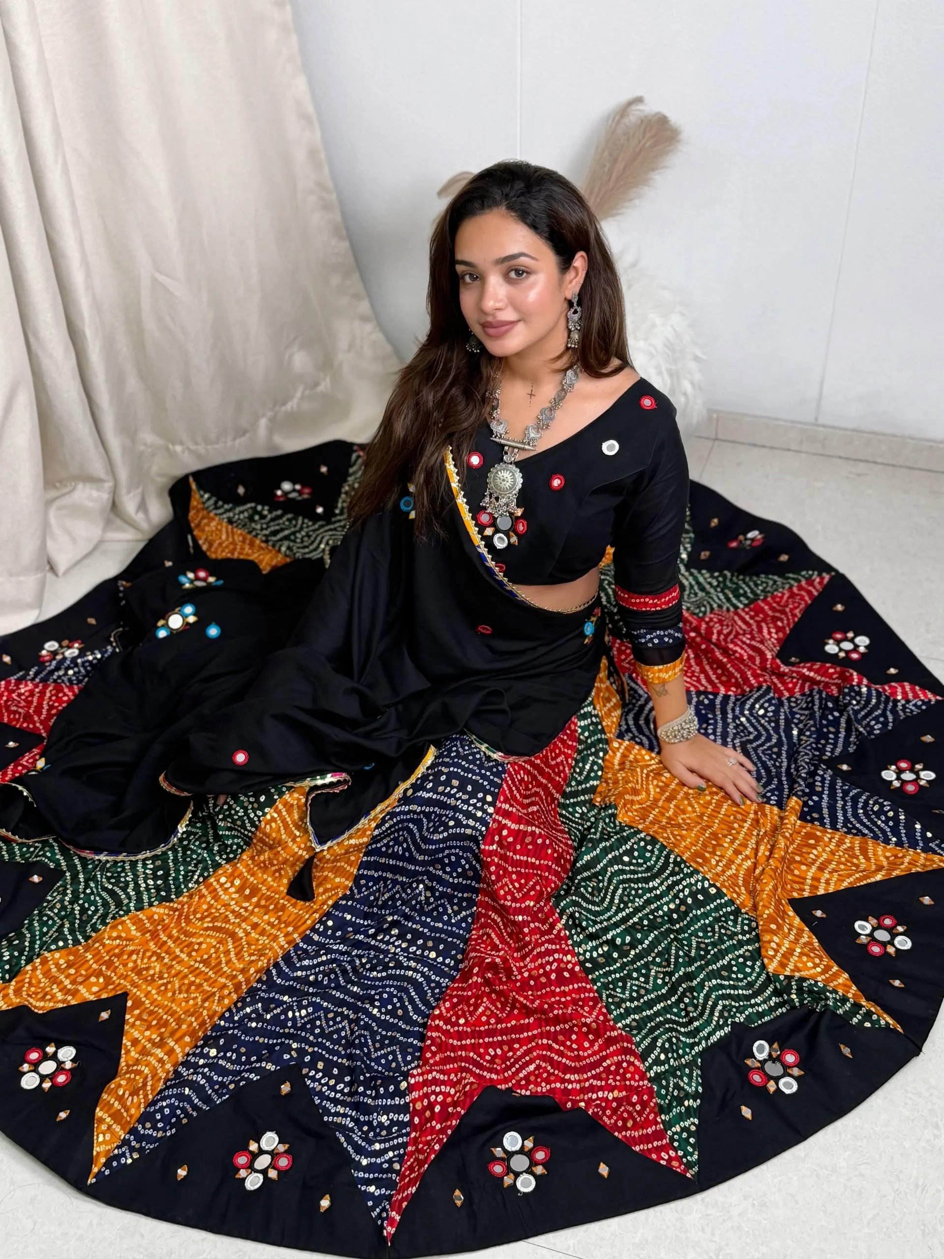 Bandhej Printed Garba Chaniya Choli