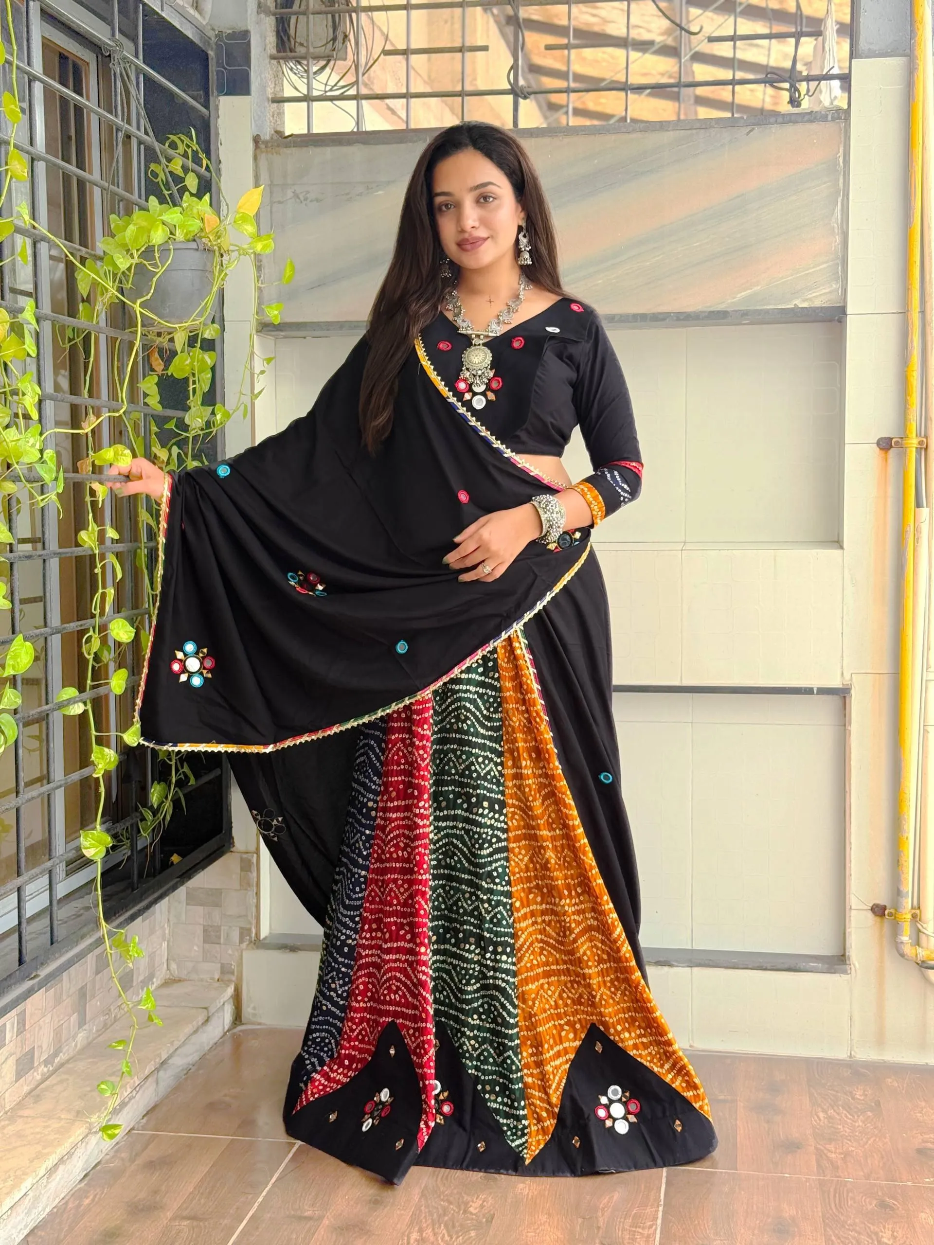 Bandhej Printed Garba Chaniya Choli