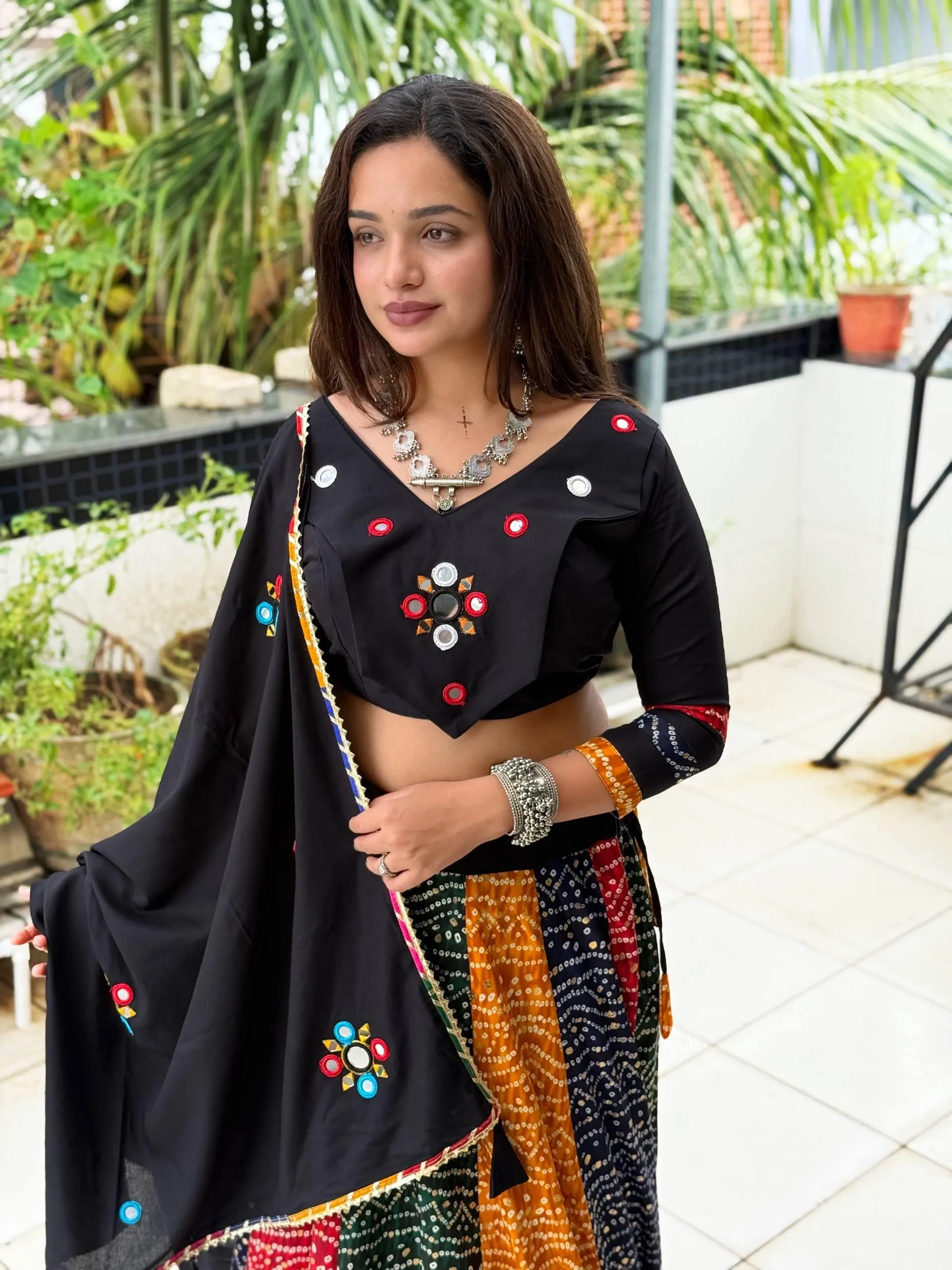 Bandhej Printed Garba Chaniya Choli