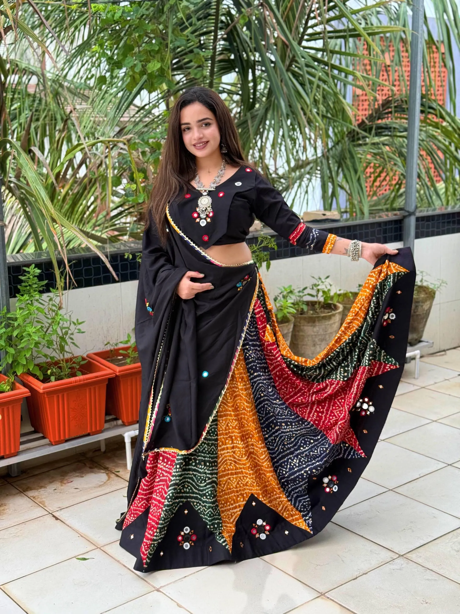 Bandhej Printed Garba Chaniya Choli