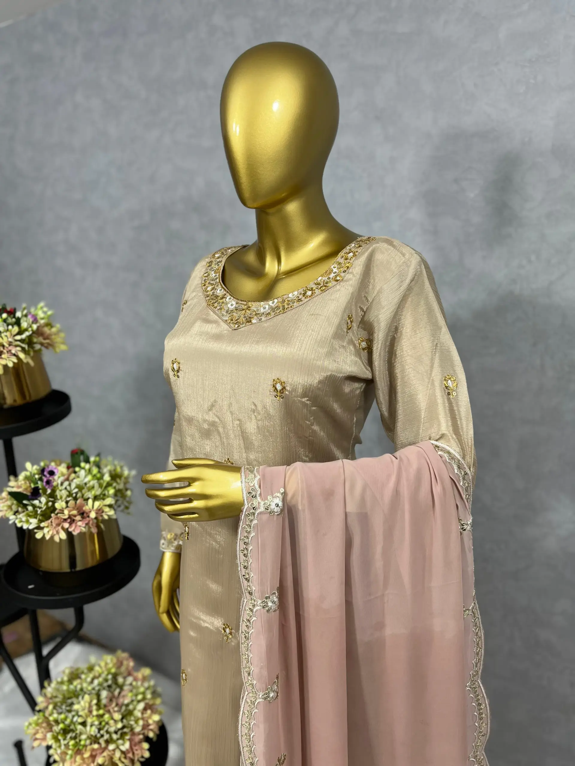 Bollywood Inspired Golden Salwar Suit
