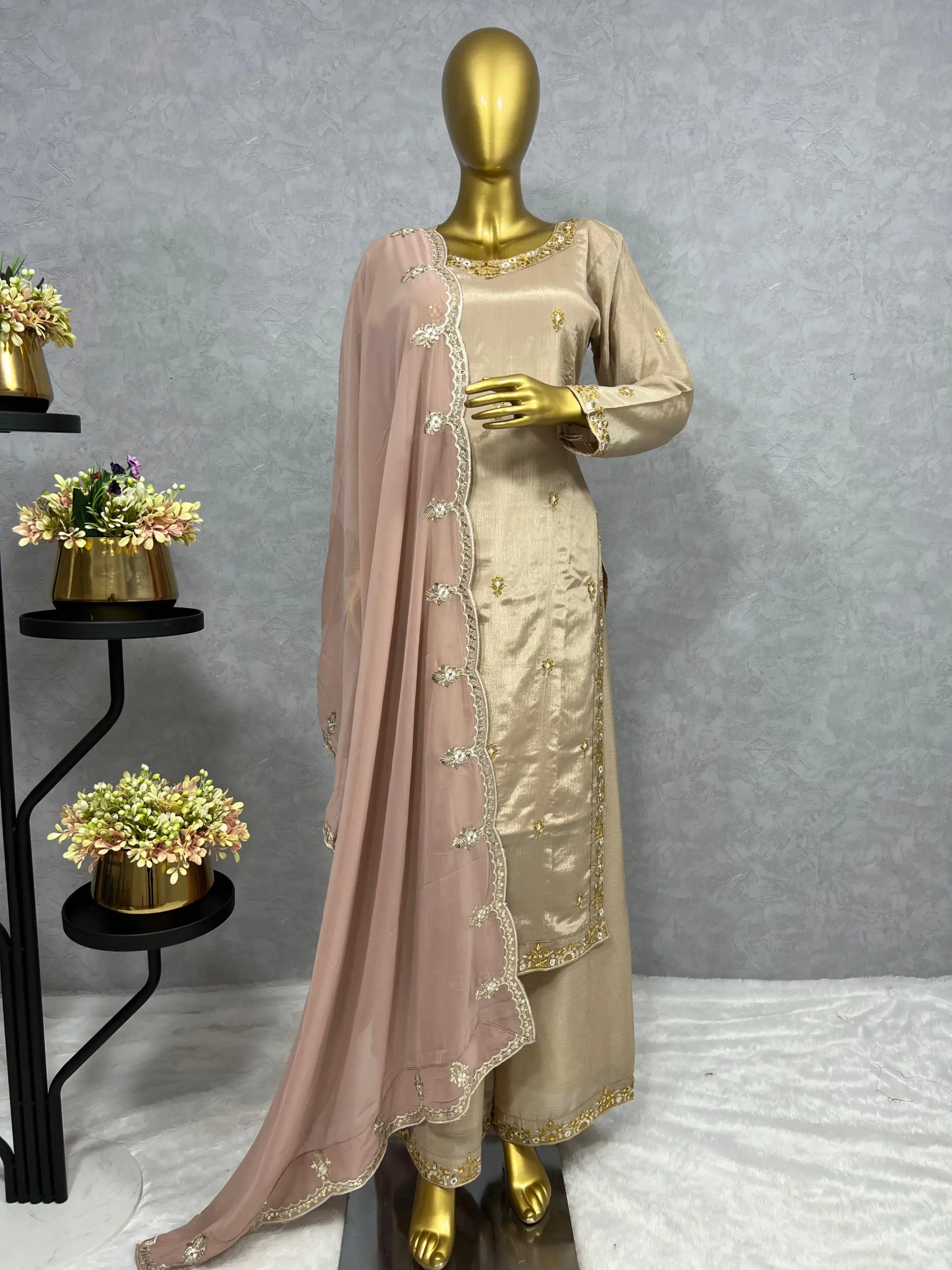 Bollywood Inspired Golden Salwar Suit