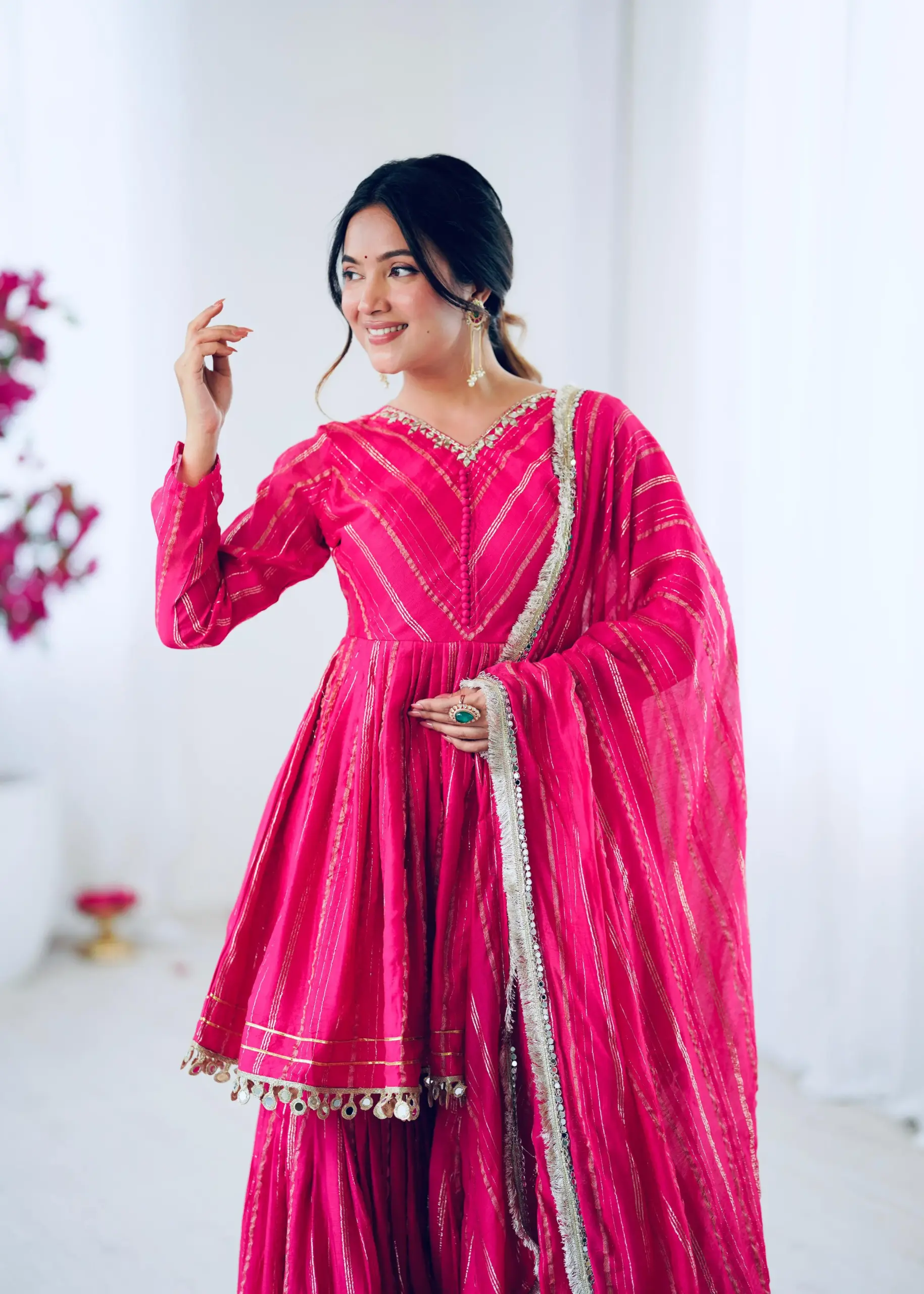 Bollywood Inspired Short Top with Sharara