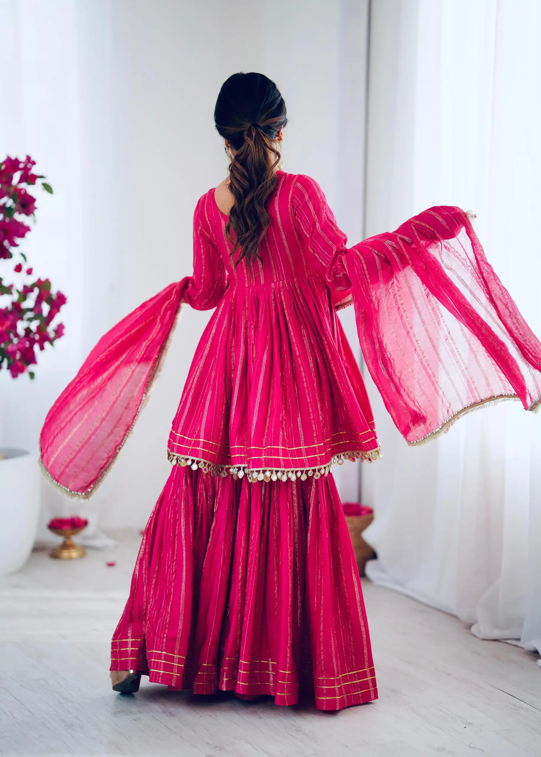 Bollywood Inspired Short Top with Sharara