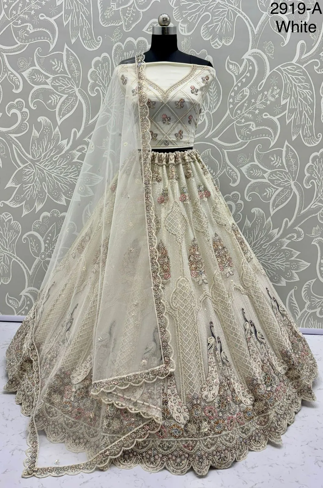 Bridal Lehenga Choli with Peacock Embroidery