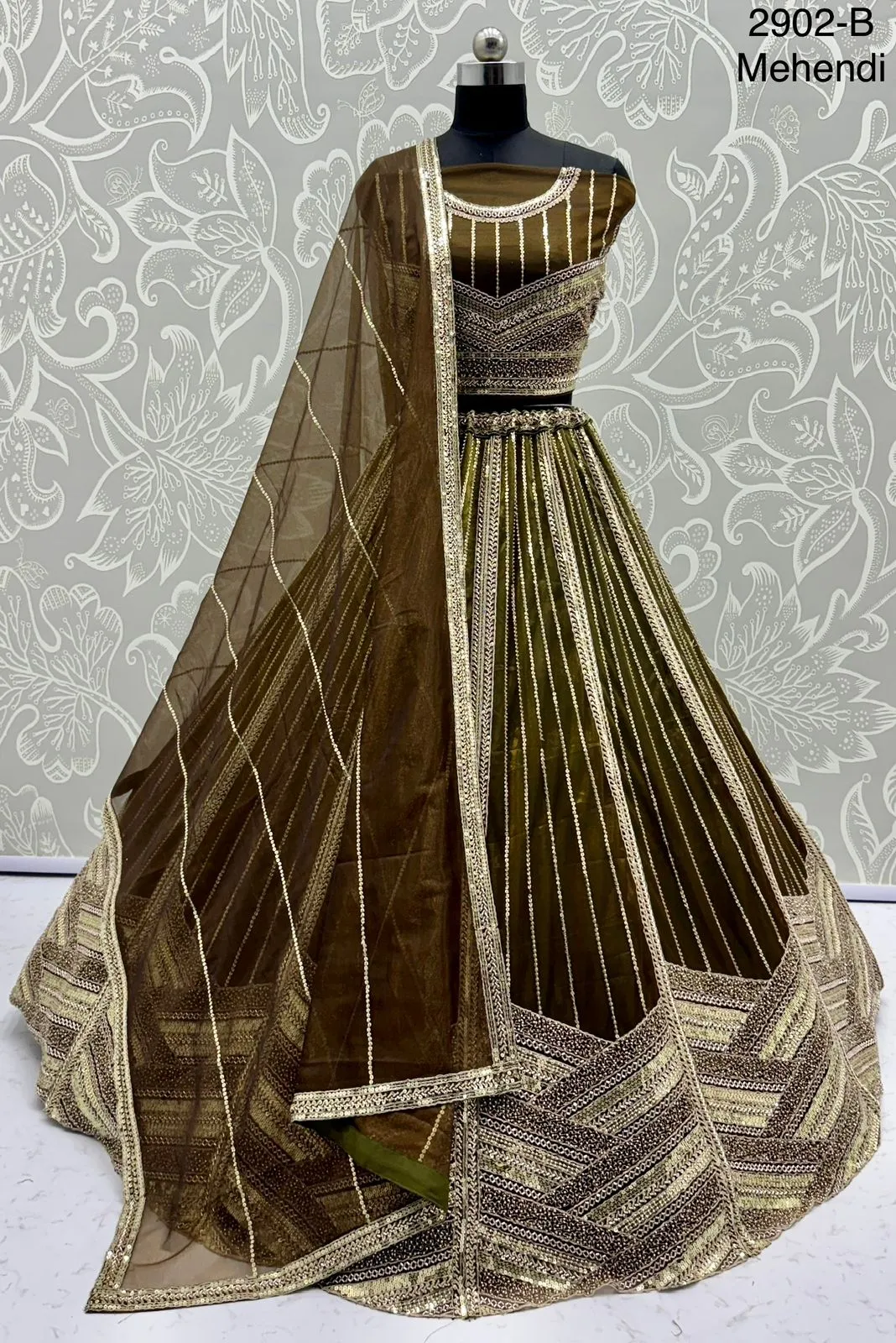 Bridal Net Lehenga Choli Designs
