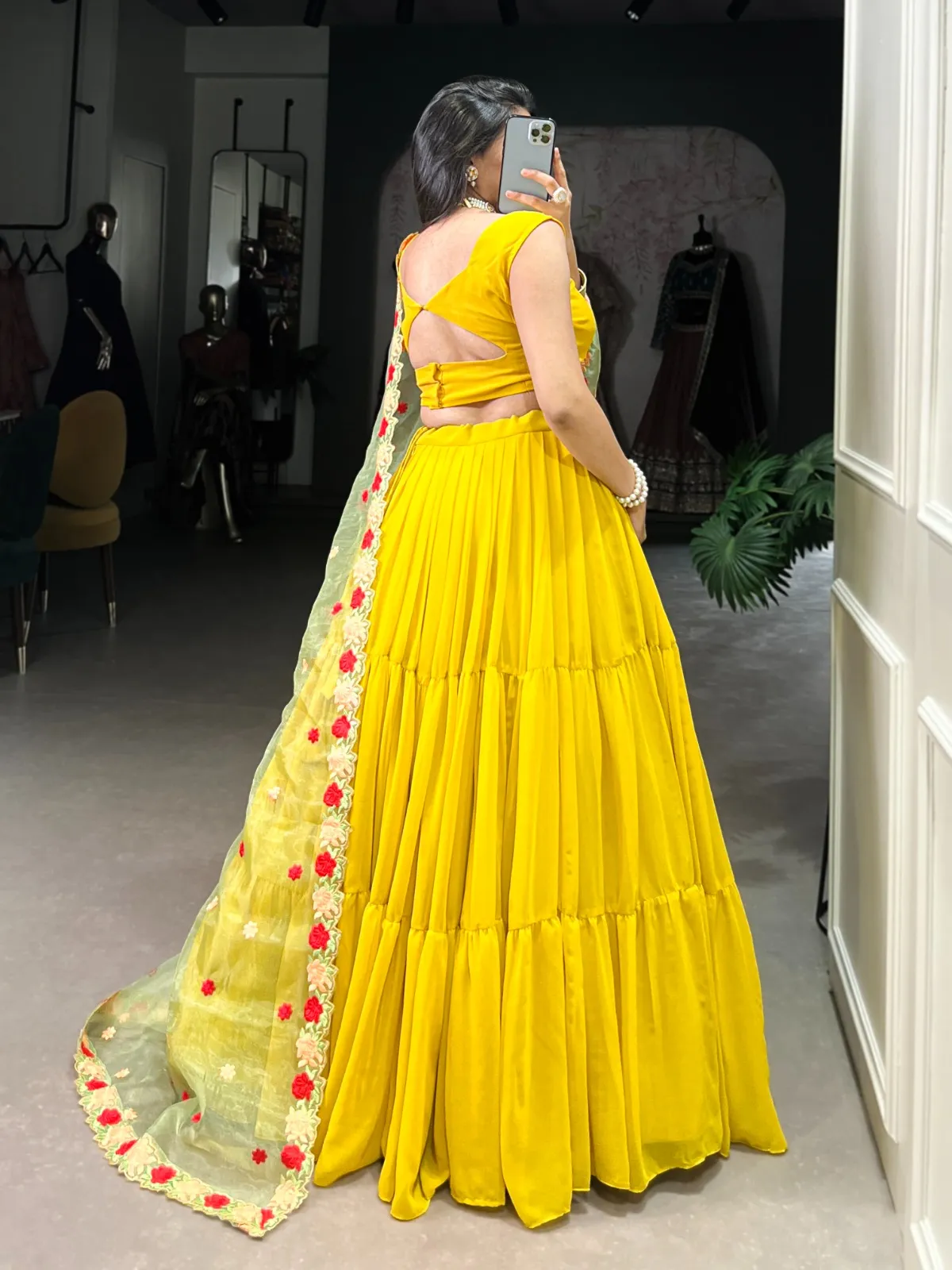 Bright Yellow Haldi Lehenga Outfit