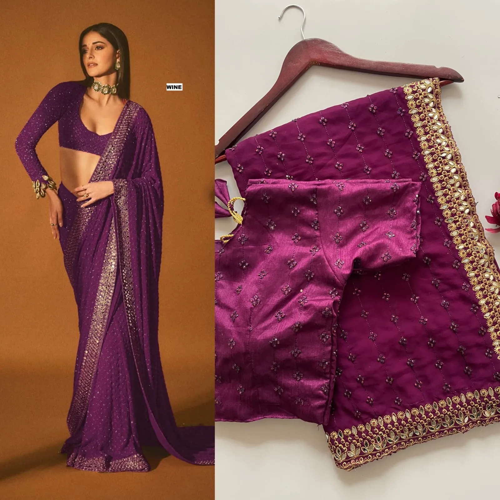 Buy Bollywood Style Border Saree