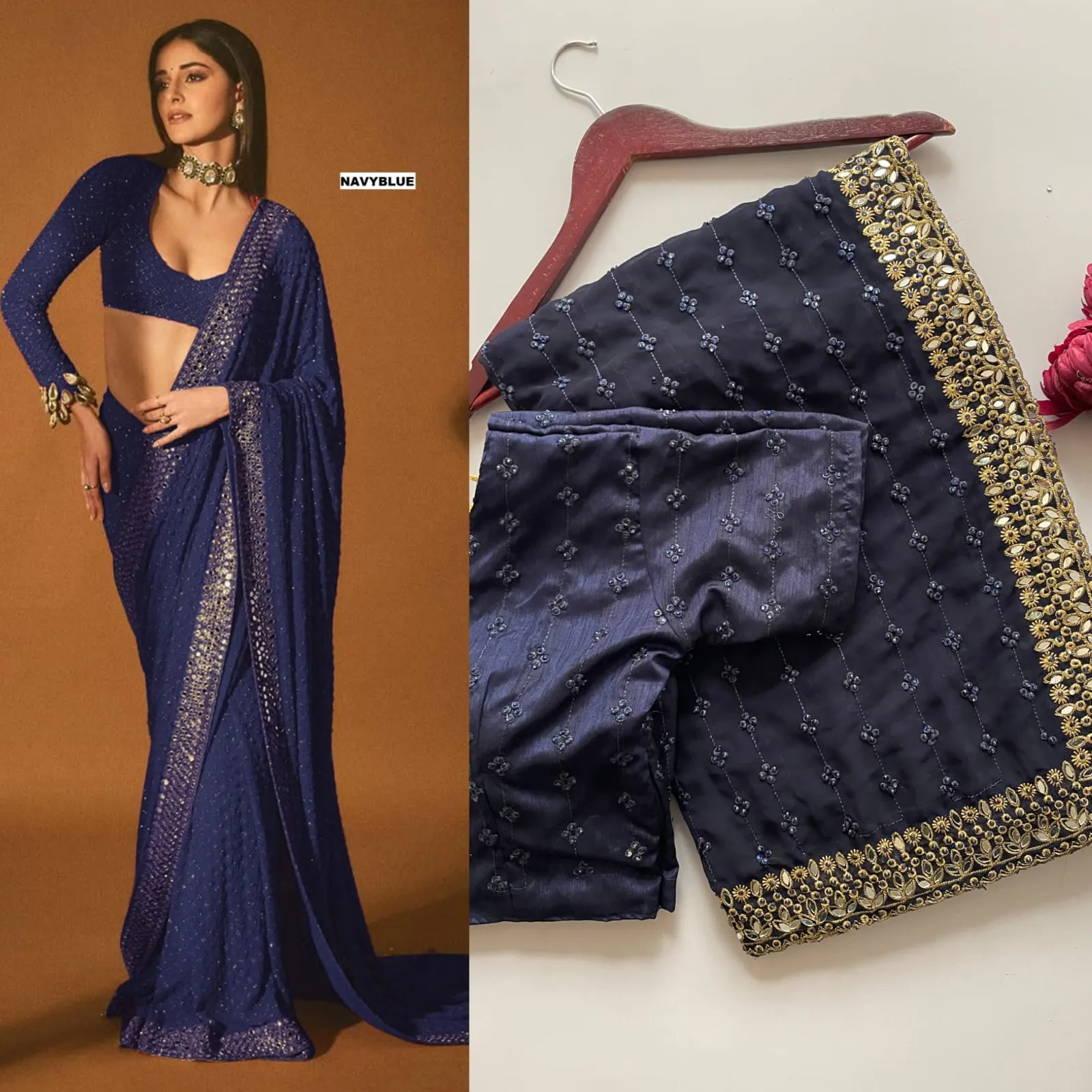 Buy Bollywood Style Border Saree