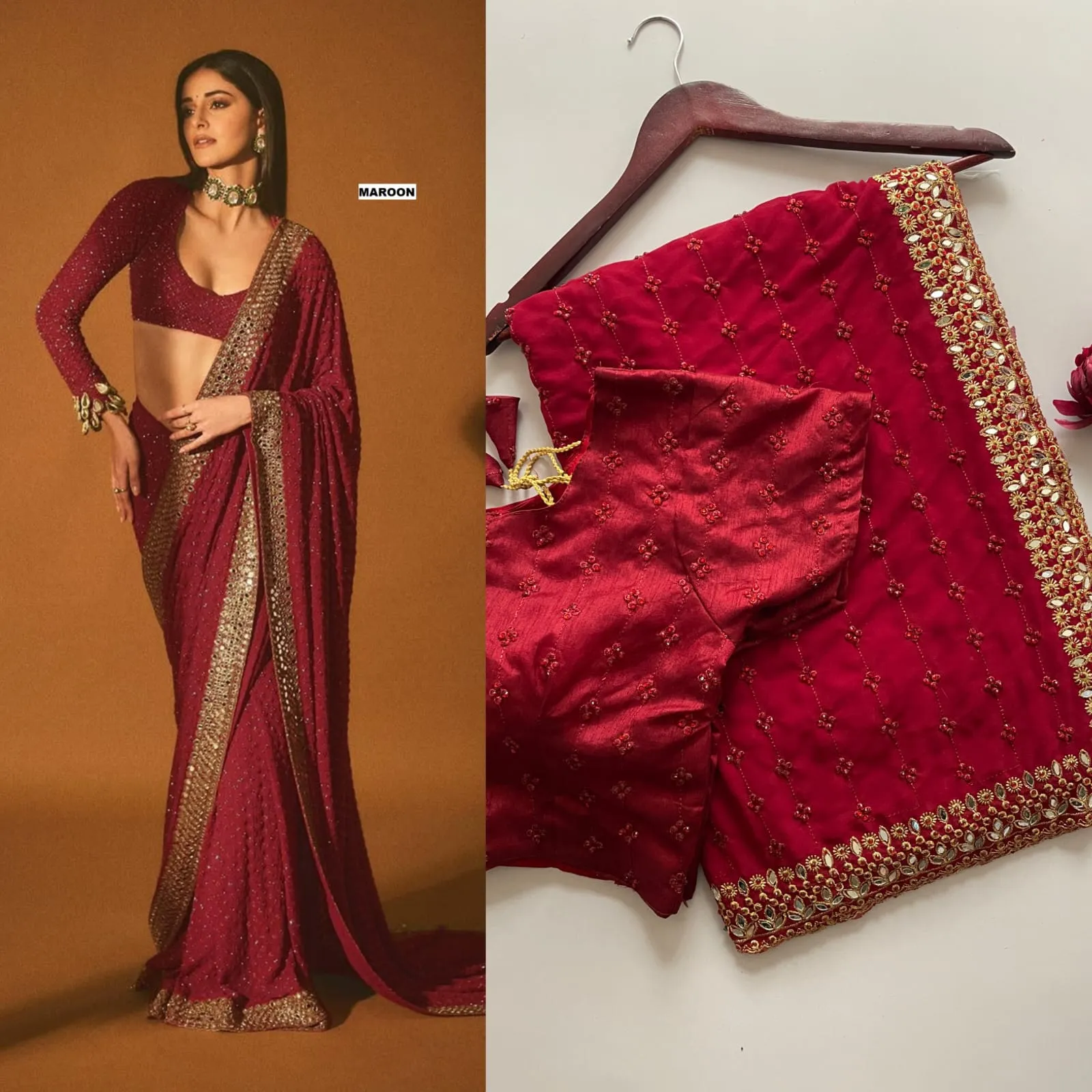 Buy Bollywood Style Border Saree