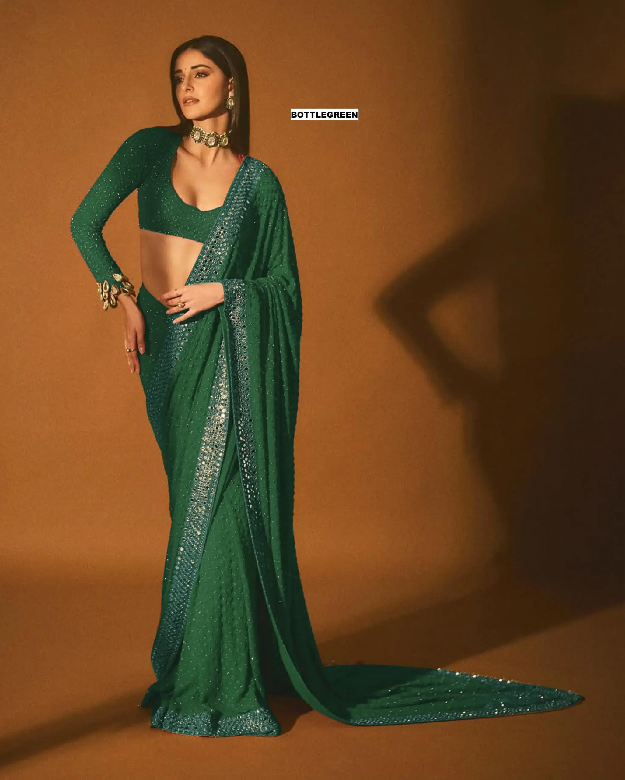 Buy Bollywood Style Border Saree