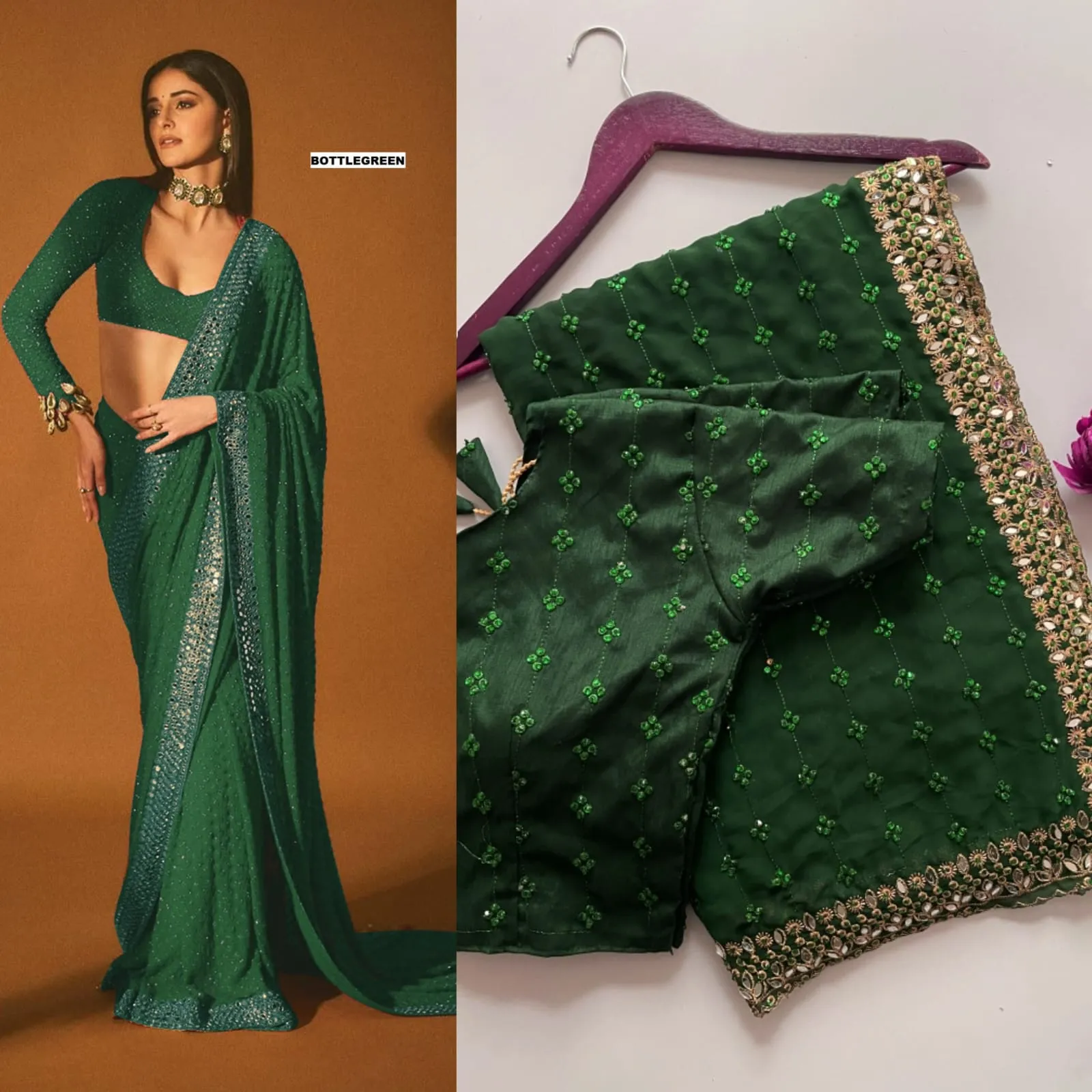 Buy Bollywood Style Border Saree