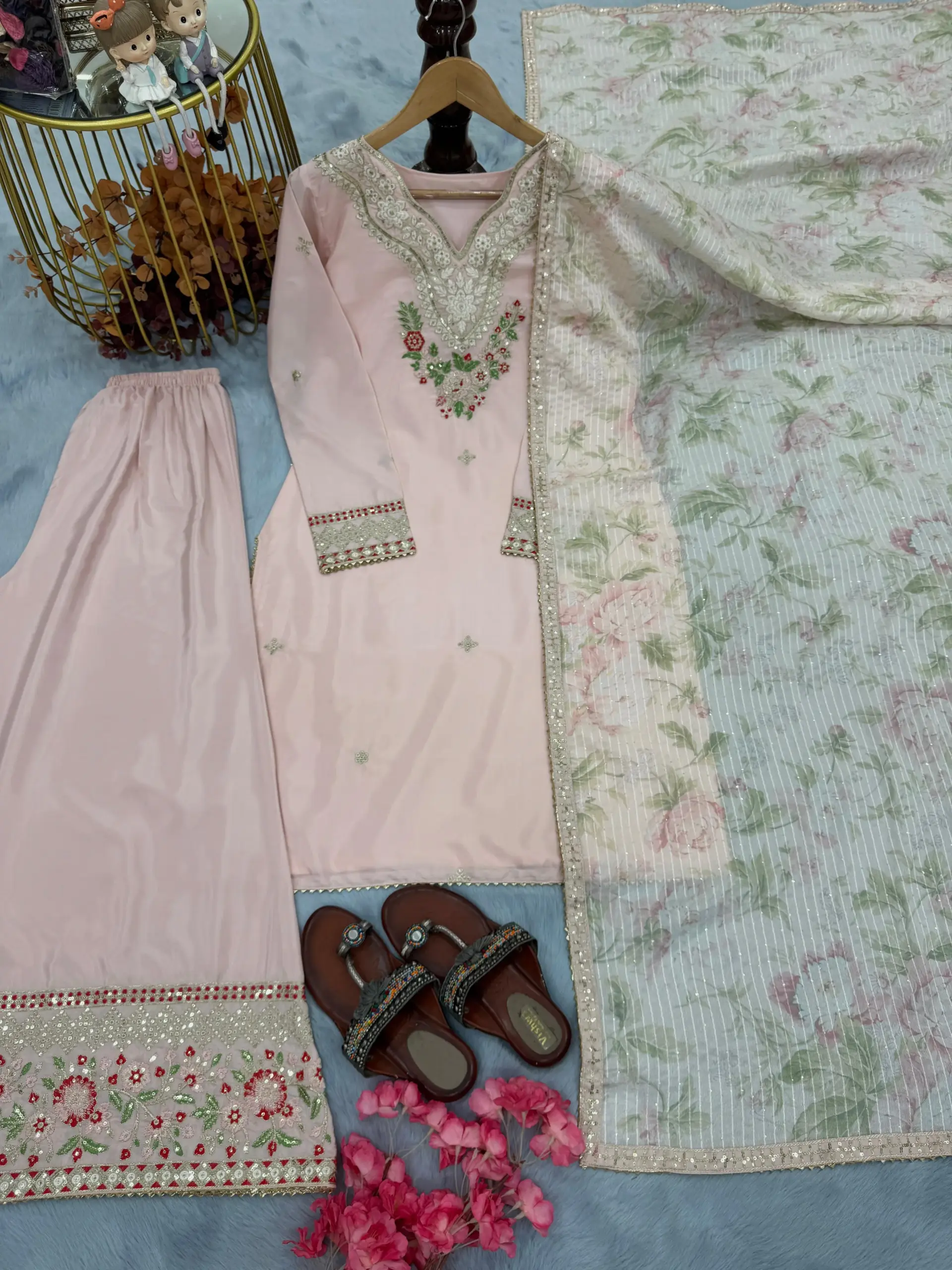 Buy Festive Wear Embroidery Plazzo Suits