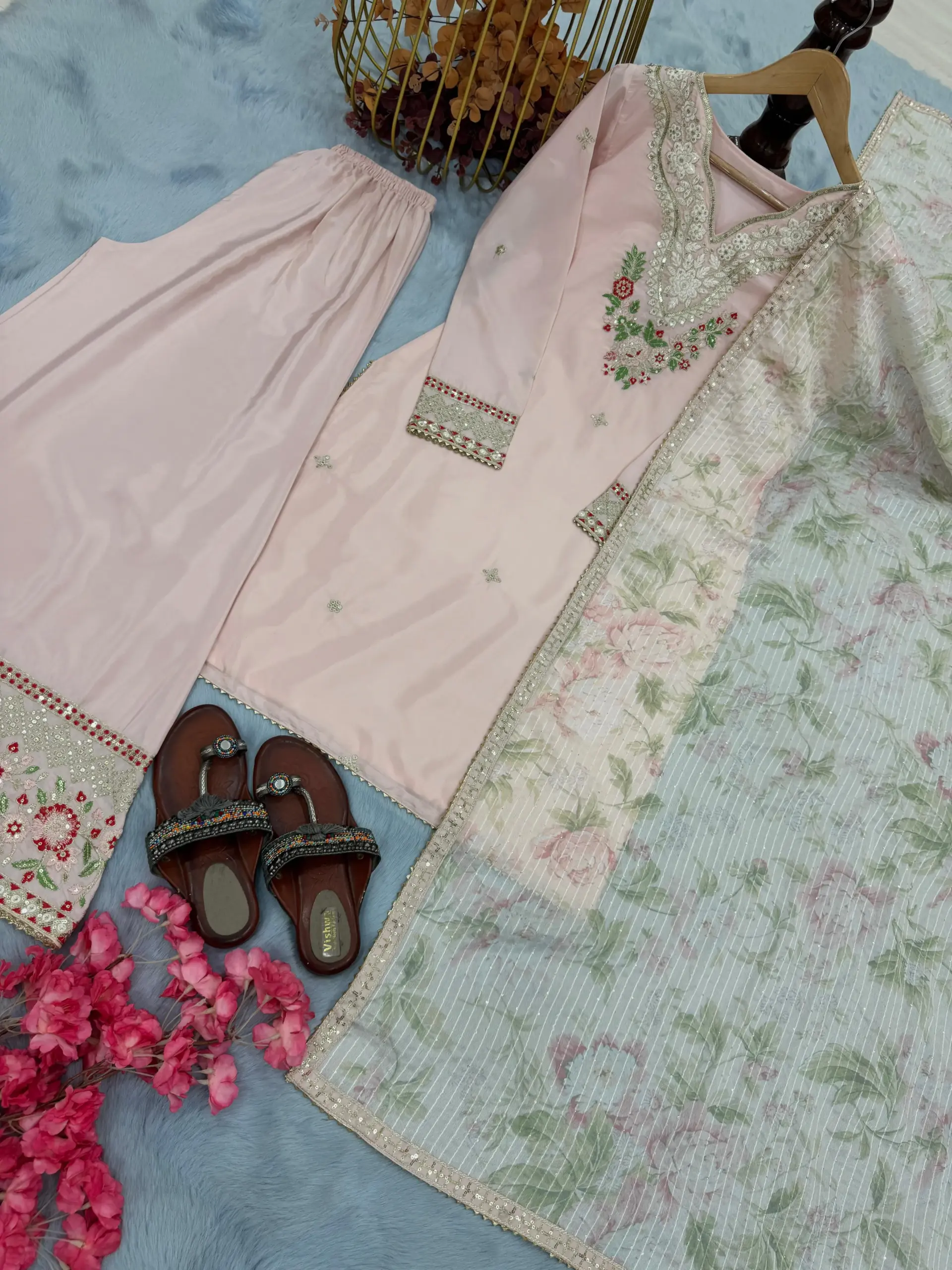Buy Festive Wear Embroidery Plazzo Suits