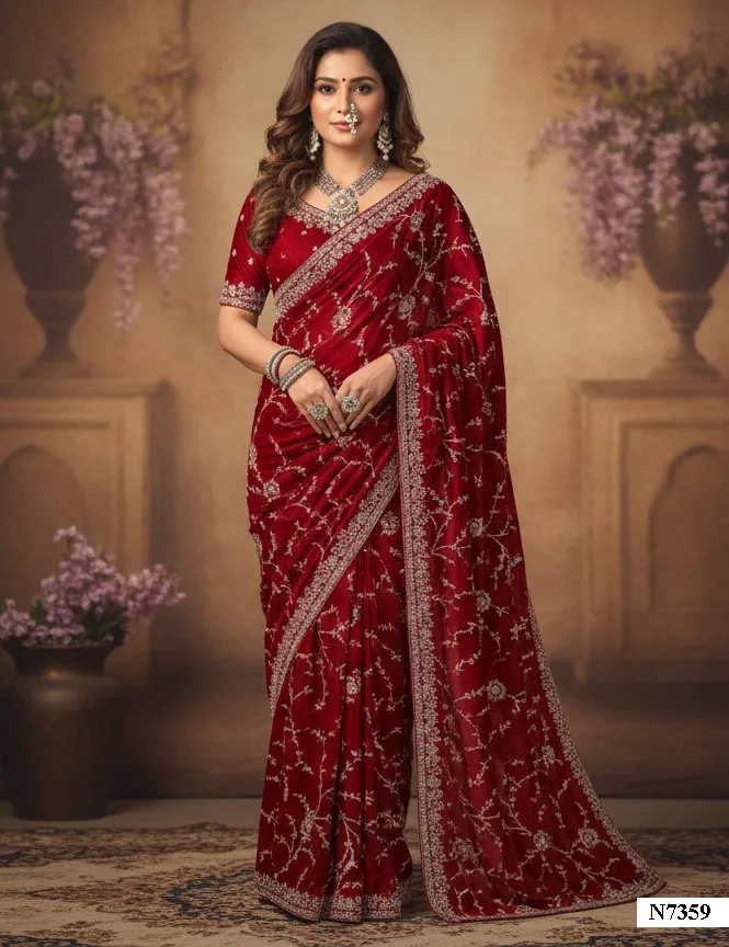 Buy Red Bridal Saree